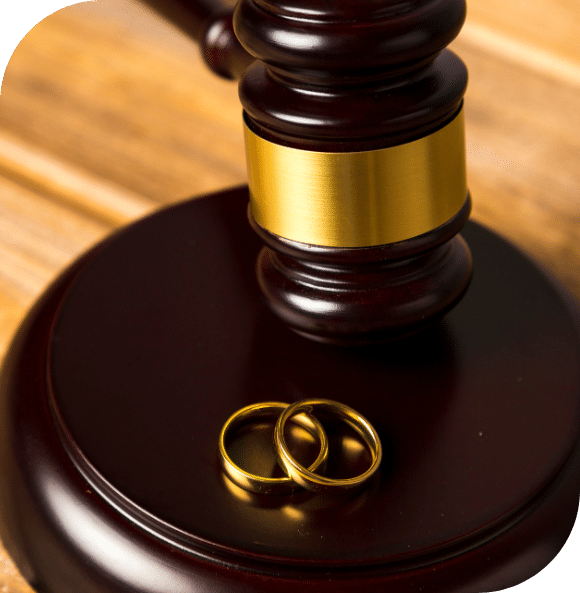 Client consulting with attorney about divorce proceedings