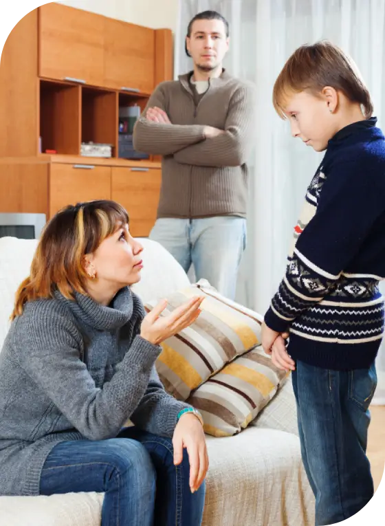 Family mediation session for amicable resolution